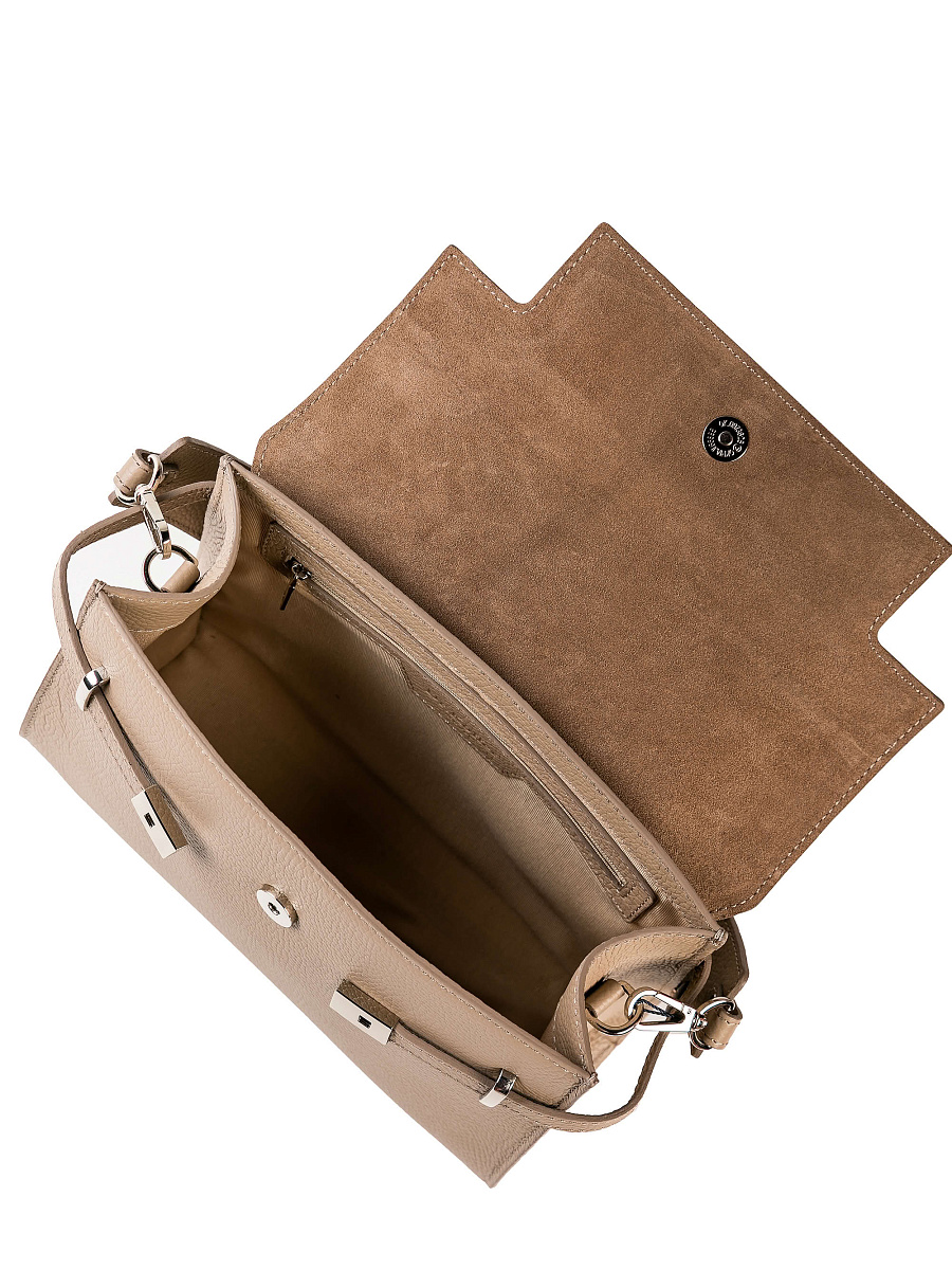 Женская сумка Dr. Koffer из натуральной кожи бежевая