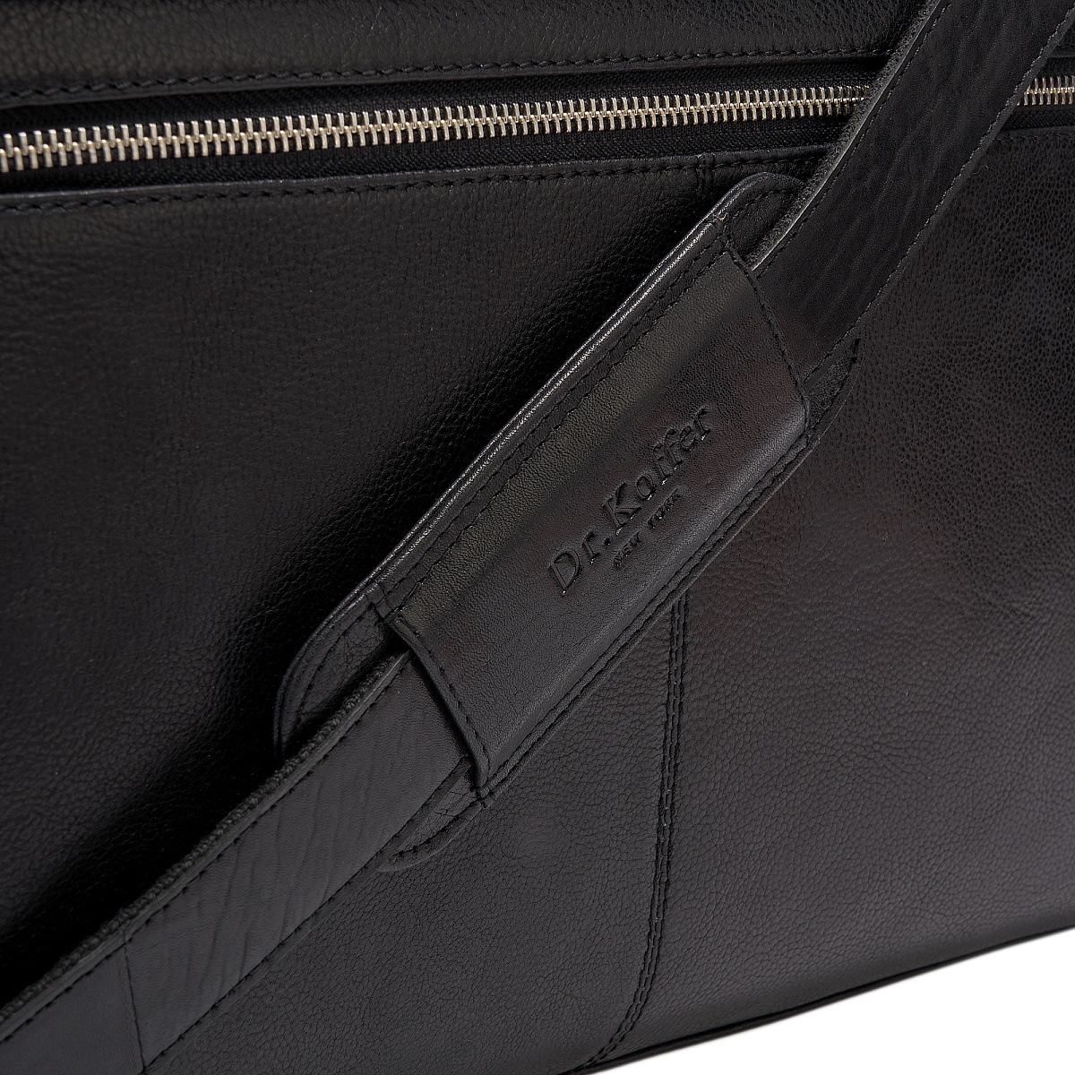 Портфель Dr.Koffer из натуральной кожи черный