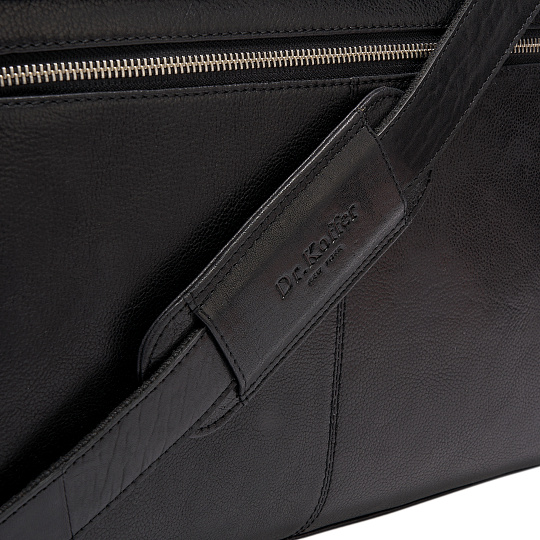 Портфель Dr.Koffer из натуральной кожи черный