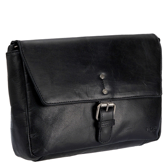 Женская сумка Dr.Koffer из натуральной кожи чёрная