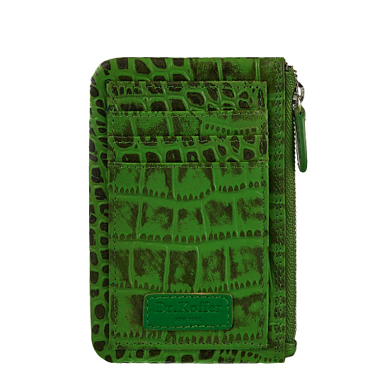 Кредитница Dr.Koffer из натуральной кожи зеленая
