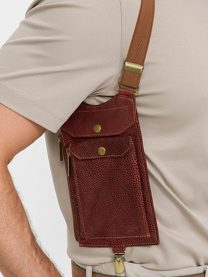 Нагрудный кошелек дорожный Dr.Koffer из натуральной кожи