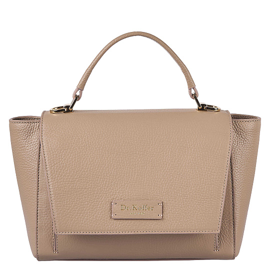 Женская сумка  Dr. Koffer из натуральной кожи бежевая