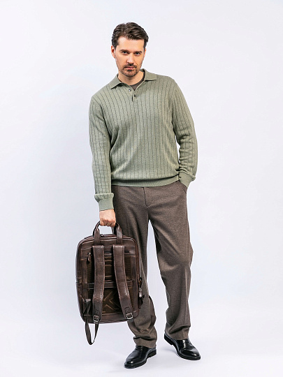 Рюкзак Dr. Koffer из натуральной кожи коричневый