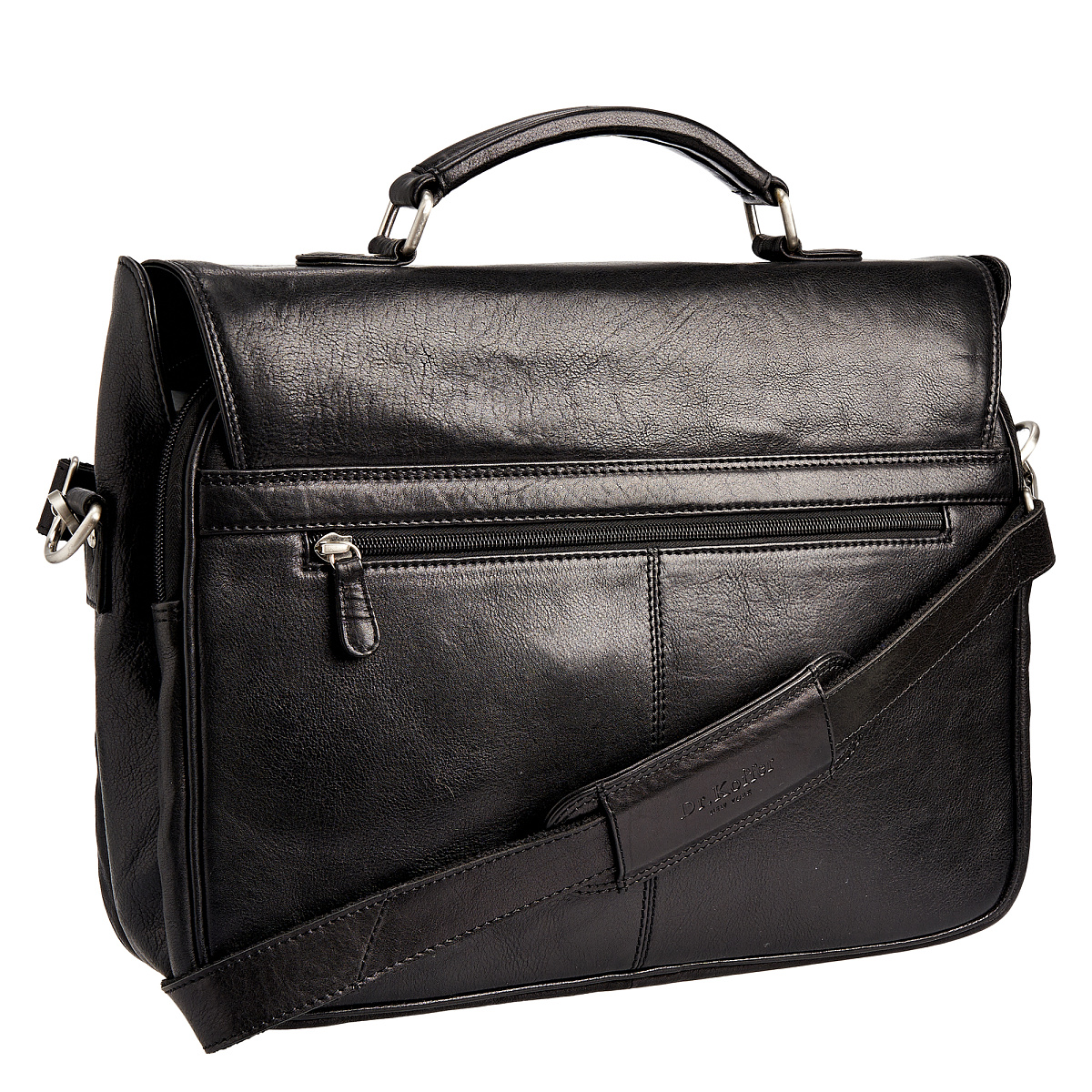 Портфель Dr.Koffer из натуральной кожи черный