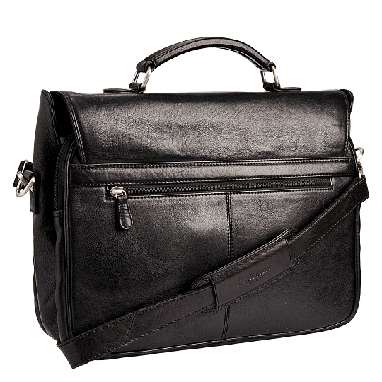 Портфель Dr.Koffer из натуральной кожи черный