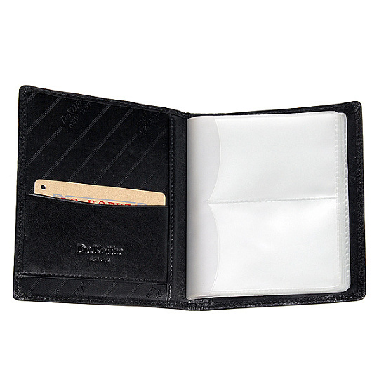 Визитница Dr.Koffer из натуральной кожи черная