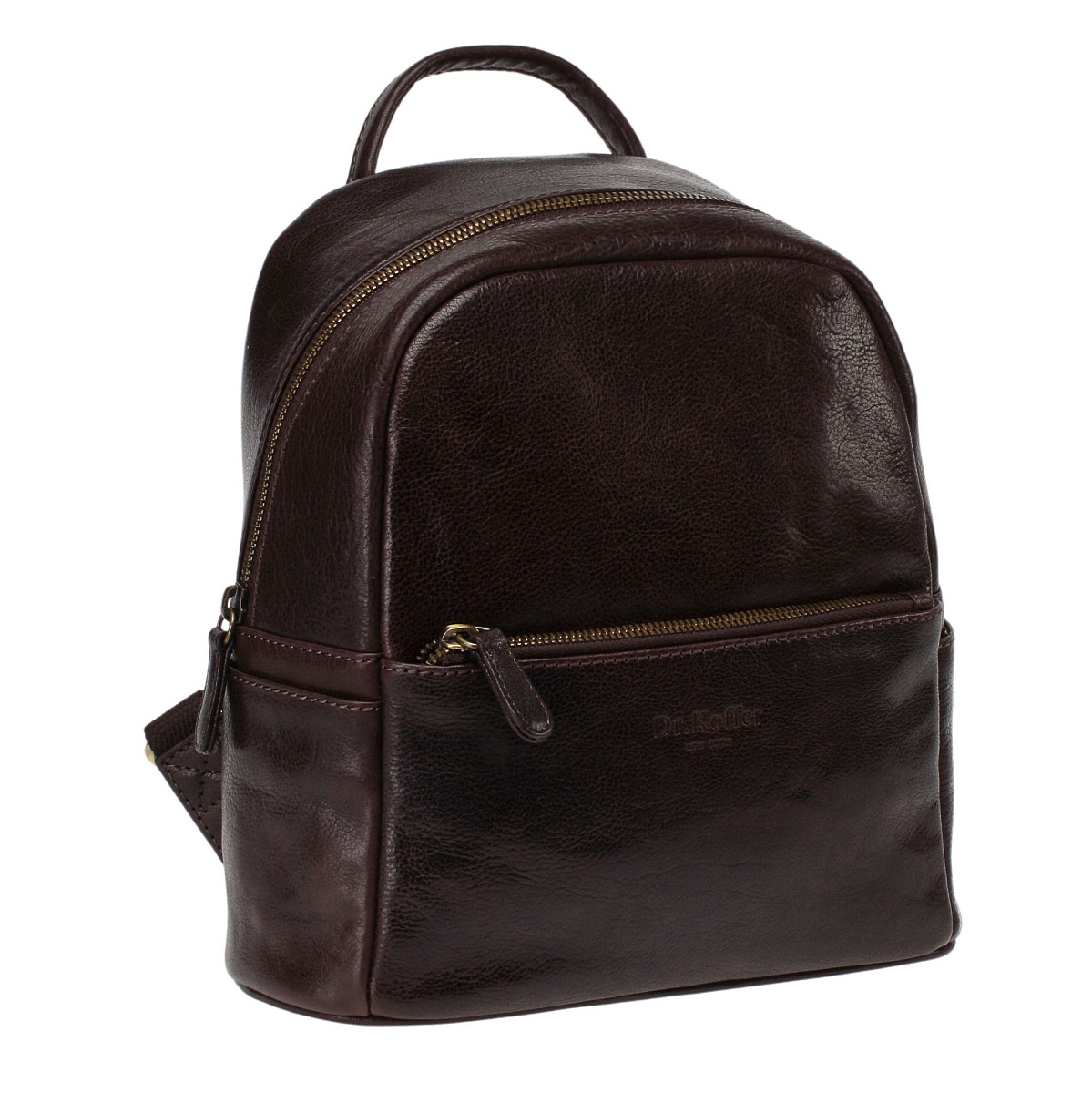 Рюкзак Dr.Koffer из натуральной кожи темно-коричневый