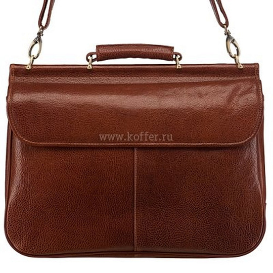 Портфель Dr.Koffer из натуральной кожи светло-коричневый