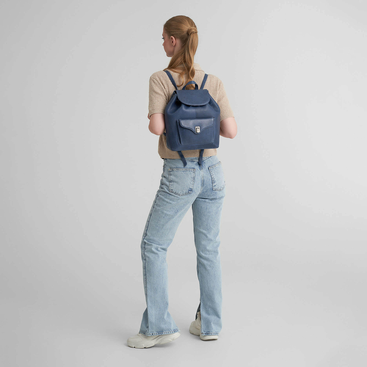 Рюкзак Dr.Koffer из натуральной кожи синий