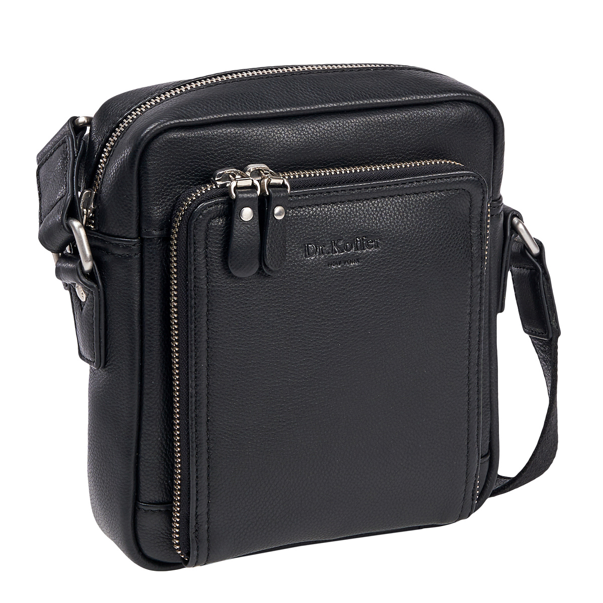 Сумка через плечо Dr.Koffer из натуральной кожи черная