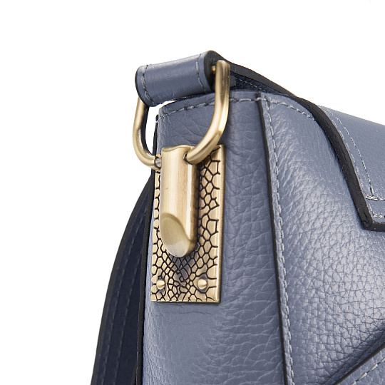 Женская сумка Dr. Koffer из натуральной кожи серая