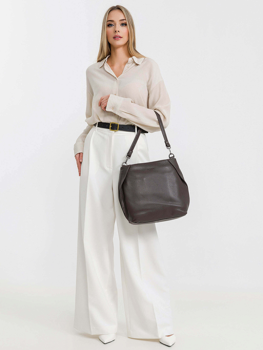 Женская сумка Dr.Koffer из натуральной кожи коричневая