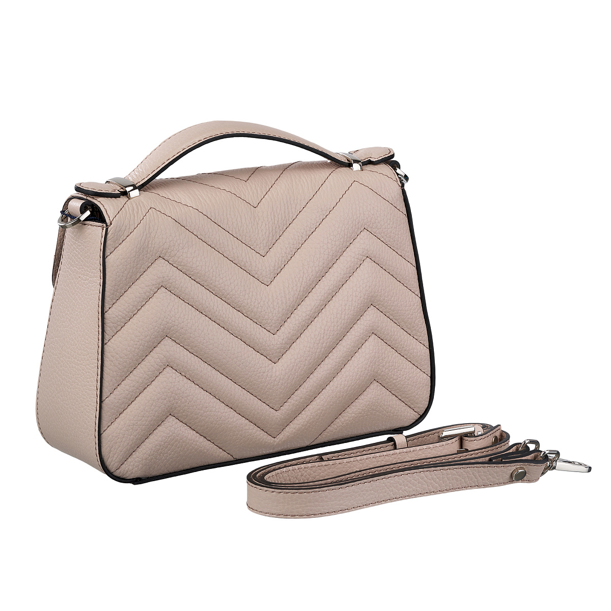 Женская сумка Dr. Koffer из натуральной кожи бежевая