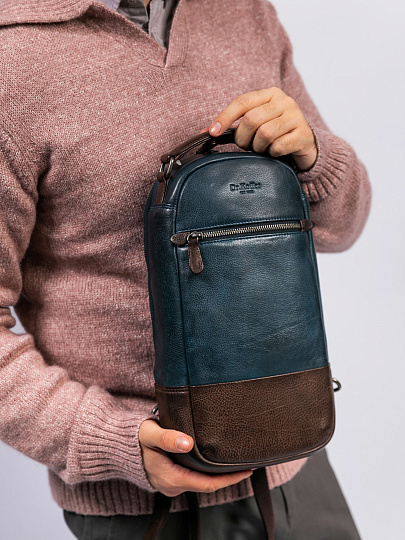 Рюкзак Dr. Koffer из натуральной кожи синий