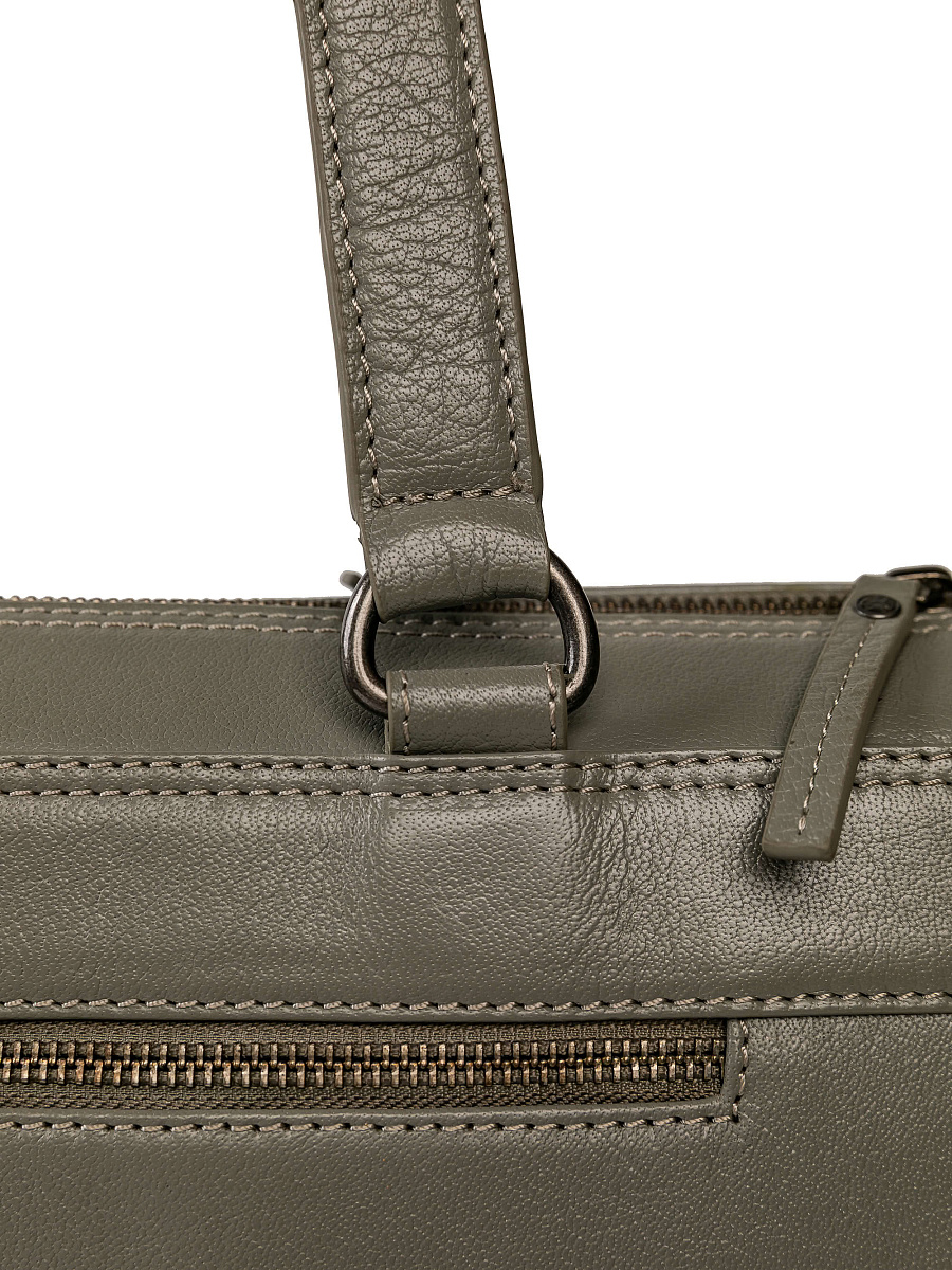 Женская сумка Dr.Koffer из натуральной кожи серая