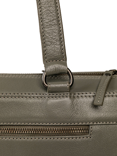 Женская сумка Dr.Koffer из натуральной кожи серая