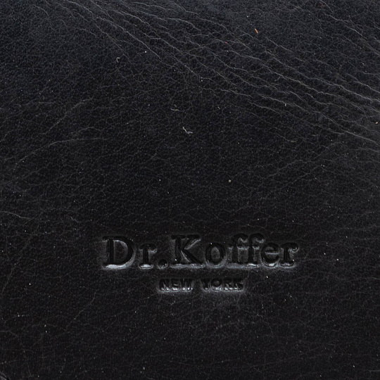 Монетница Dr.Koffer из натуральной кожи чёрная