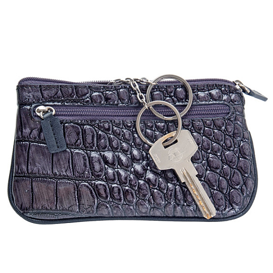 Ключница Dr.Koffer из натуральной кожи серая