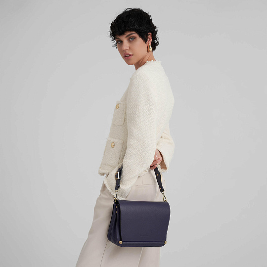 Женская сумка Dr. Koffer из натуральной кожи фиолетовая