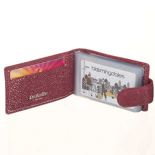 Визитница Dr.Koffer из натуральной кожи фиолетовая