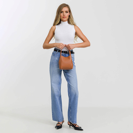 Женская сумка Dr.Koffer из натуральной кожи коричневая