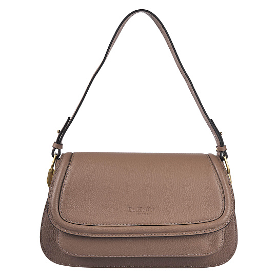 Женская сумка Dr. Koffer из натуральной кожи бежевая