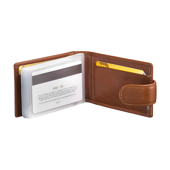 Визитница Dr.Koffer из натуральной кожи светло-коричневая