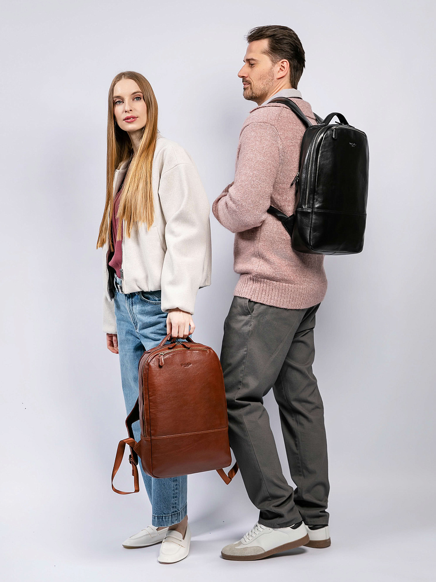 Рюкзак Dr. Koffer из натуральной кожи светло-коричневый