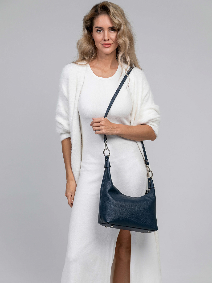 Женская сумка Dr.Koffer из натуральной кожи синяя