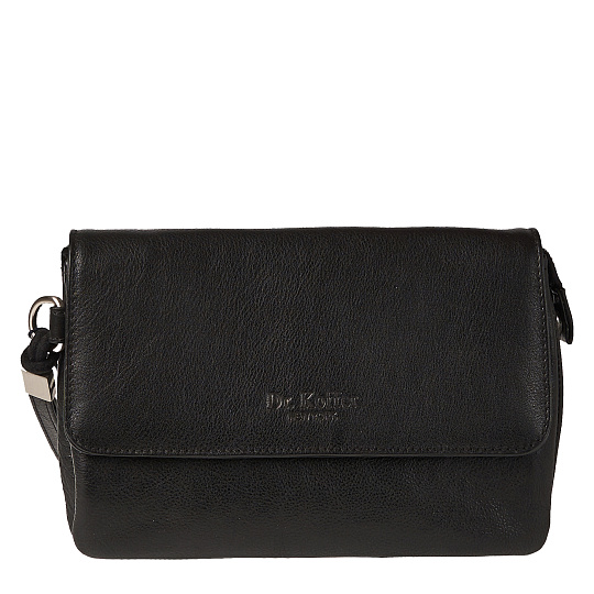 Сумка барсетка из натуральной кожи Dr. Koffer черная