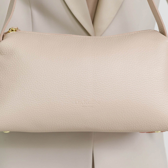 Женская сумка Dr. Koffer из натуральной кожи бежевая