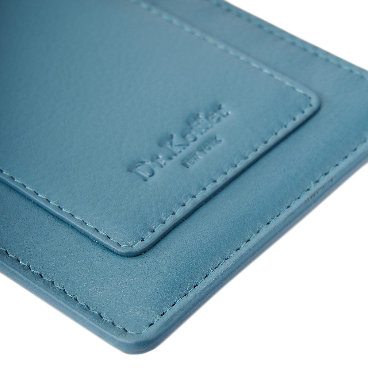 Кредитница Dr.Koffer из натуральной кожи голубая