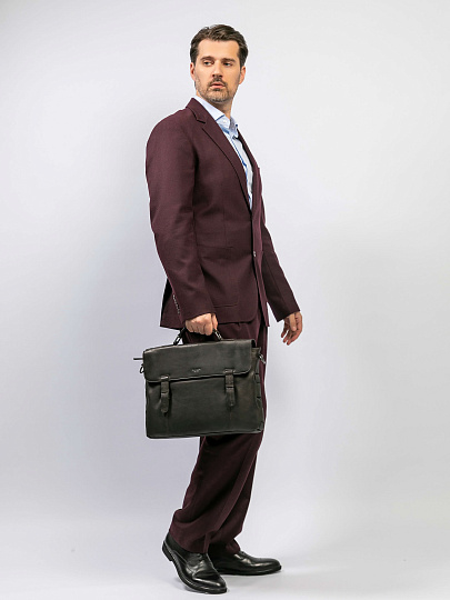 Портфель Dr.Koffer из натуральной кожи коричневый