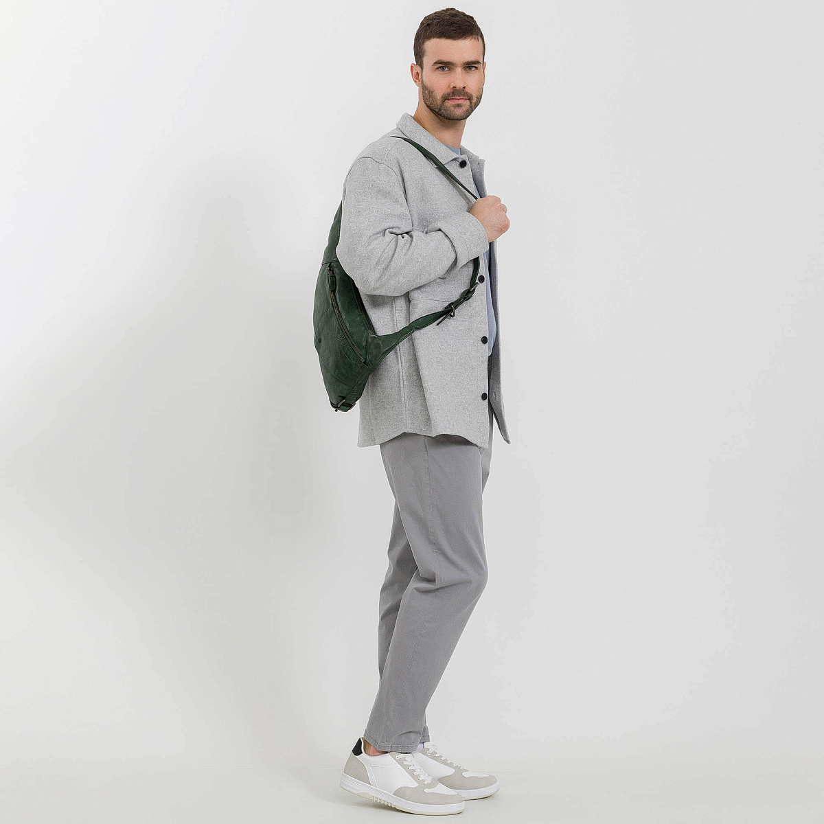 Рюкзак Dr.Koffer из натуральной кожи зеленый