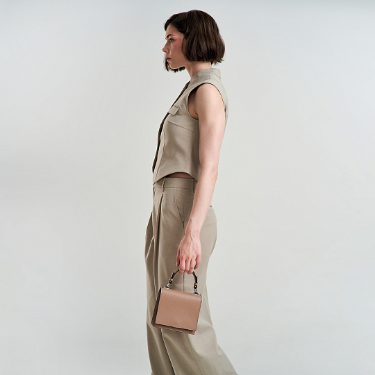 Женская сумка Dr. Koffer из натуральной кожи коричневая