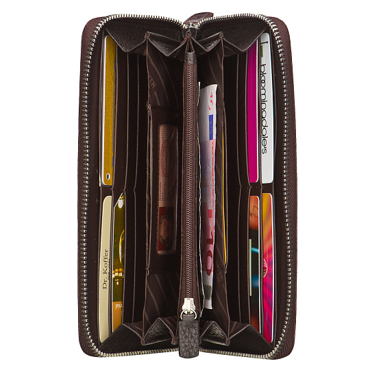 Портмоне Dr.Koffer из натуральной кожи коричневое