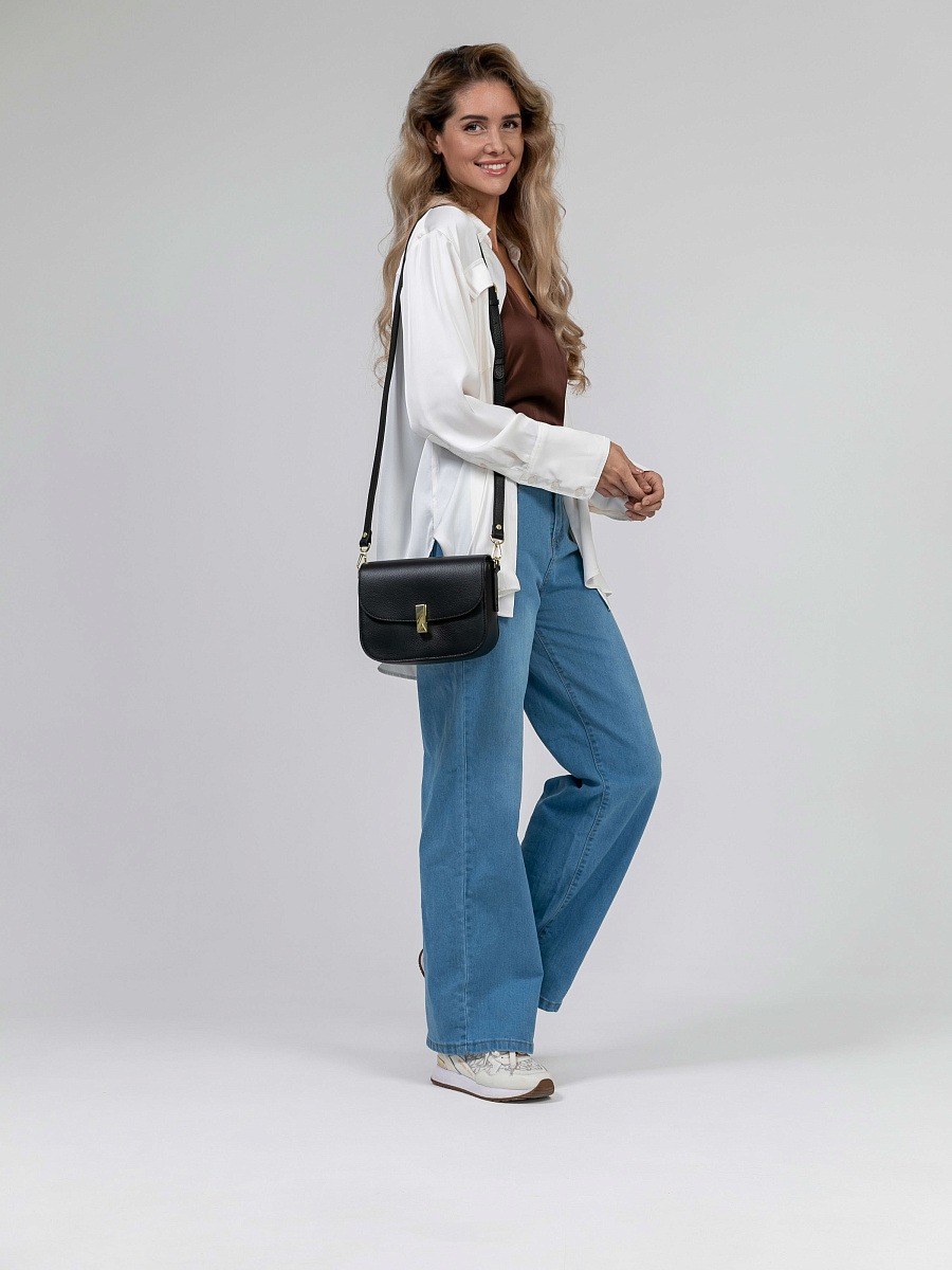 Женская сумка Dr.Koffer из натуральной кожи черная