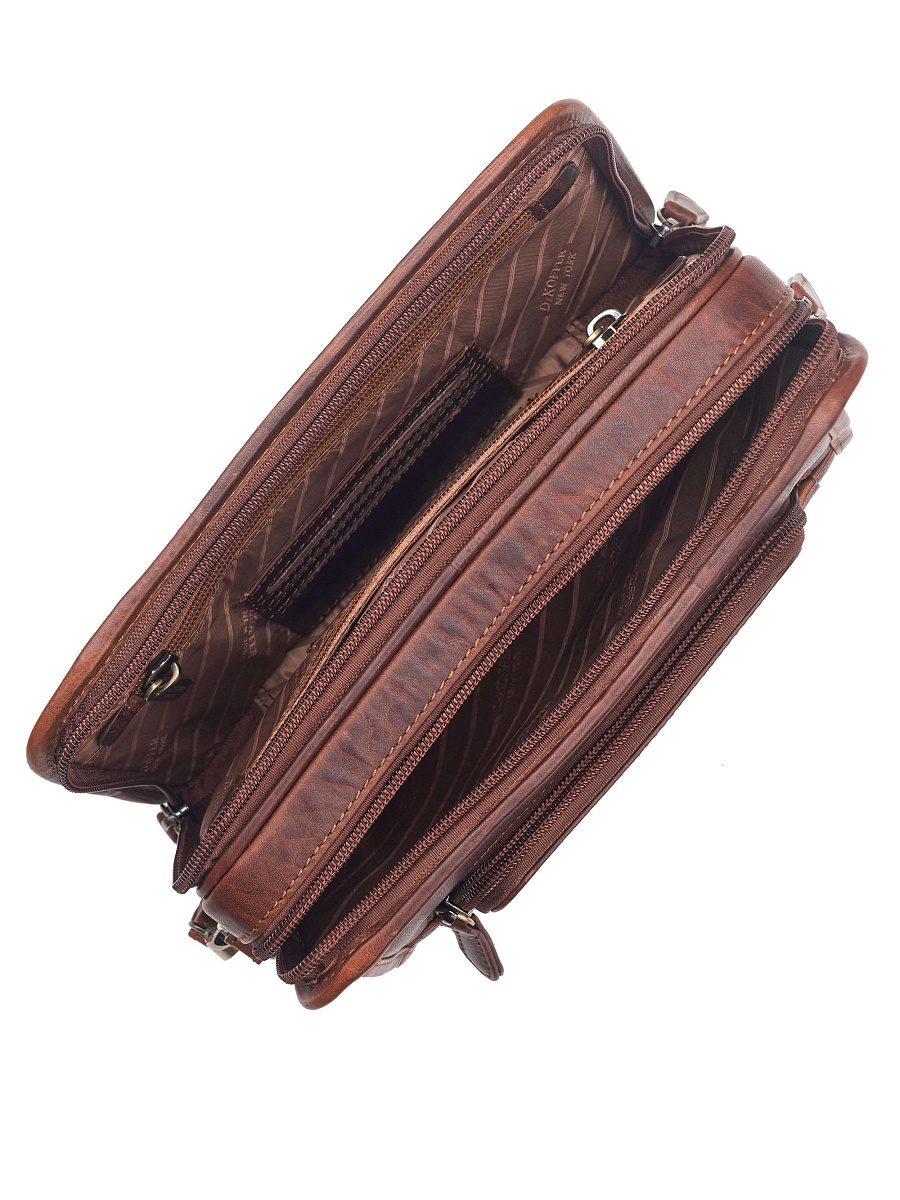 Сумка-визитка Dr. Koffer из натуральной кожи коричневая