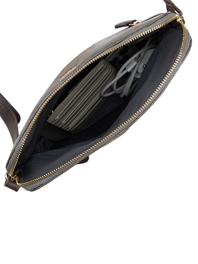 Женская сумка Dr. Koffer из натуральной кожи серая