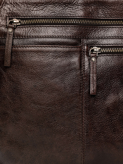 Сумка через плечо Dr.Koffer из натуральной кожи коричневая