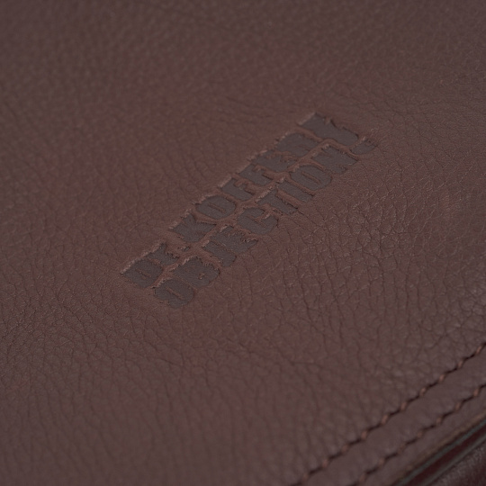 Деловая сумка Dr.Koffer из натуральной кожи темно-коричневая