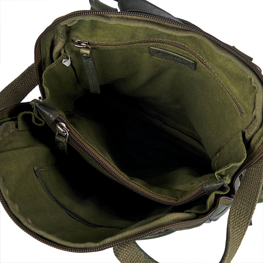 Рюкзак Dr.Koffer из натуральной кожи зеленый