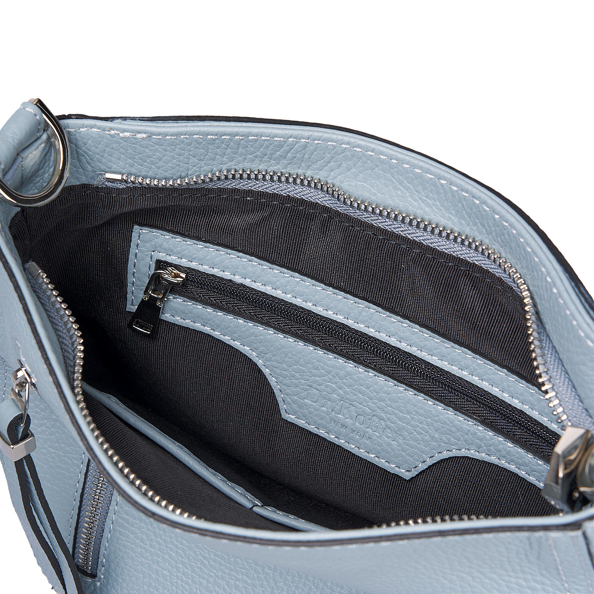 Женская сумка Dr. Koffer из натуральной кожи голубая