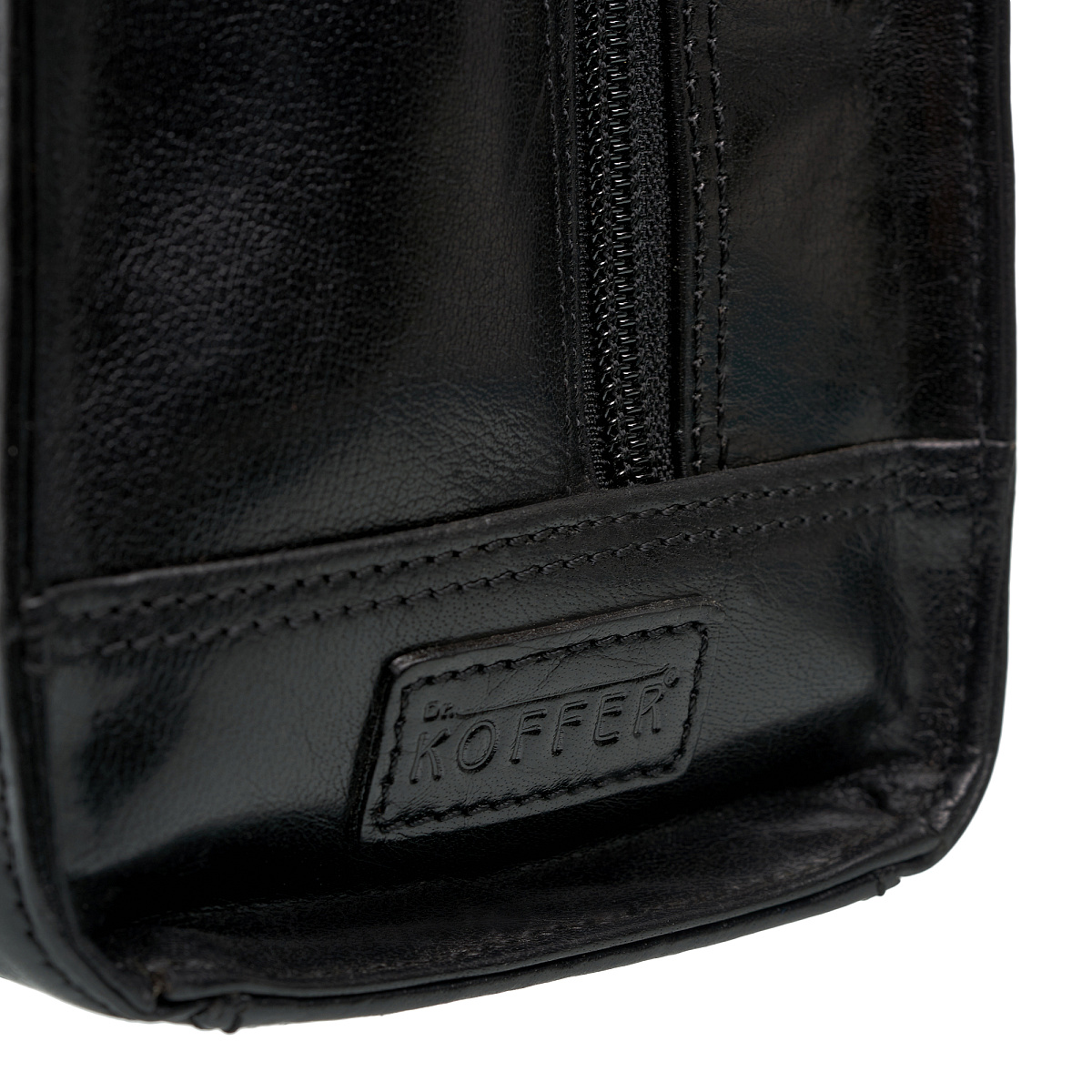 Деловая сумка Dr.Koffer из натуральной кожи черная