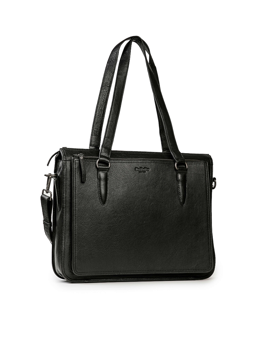 Женская сумка Dr.Koffer из натуральной кожи черная