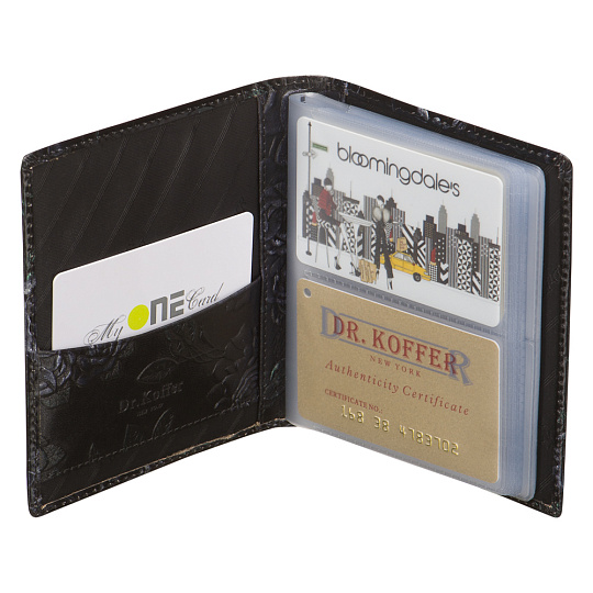 Визитница Dr.Koffer из натуральной кожи черная