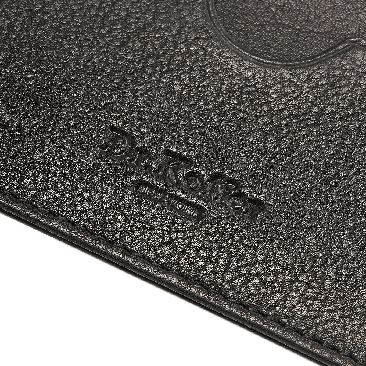 Кредитница Dr.Koffer из натуральной кожи черная