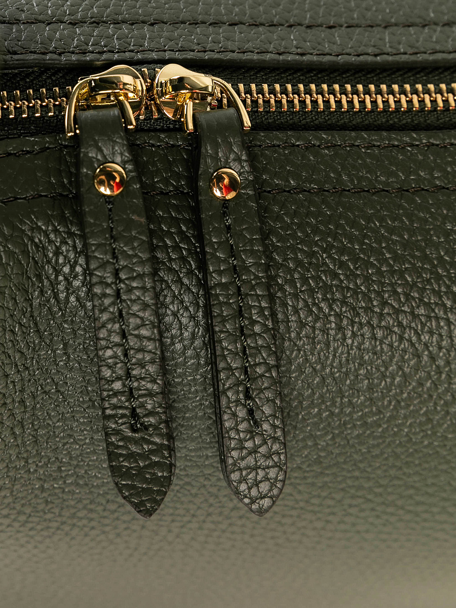 Женская сумка Dr. Koffer из натуральной кожи зеленая