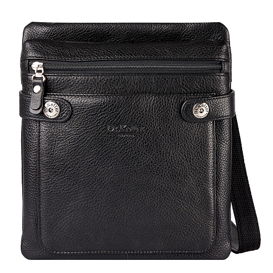Сумка через плечо Dr.Koffer из натуральной кожи черная